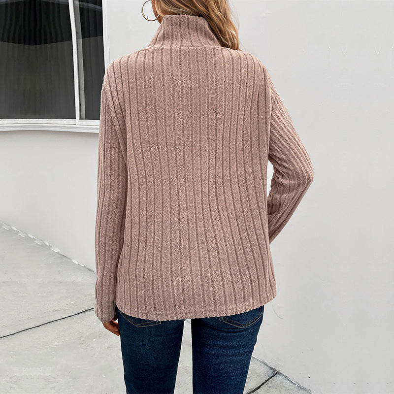 Autumn Women Clothing Long Sleeve Turtleneck Sweater