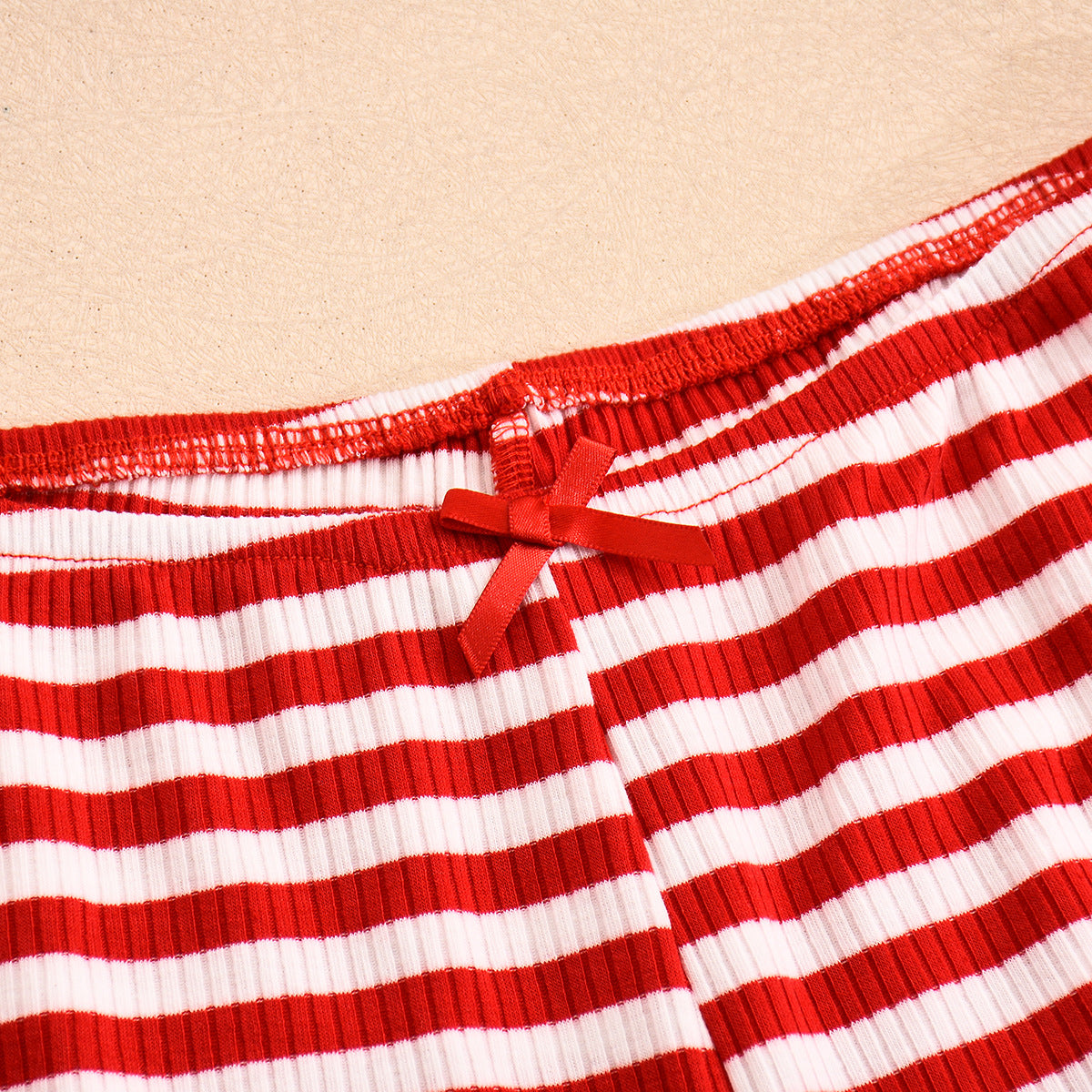 Supply Summer Sexy U Collar Backless Cropped Striped Short Sleeve Shorts Two Piece Sets