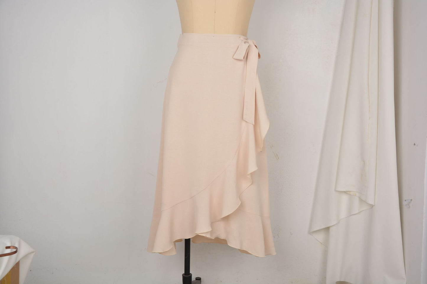 Summer Self-Tie Irregular Asymmetric Sheath Solid Skirt Women Clothing Skirt