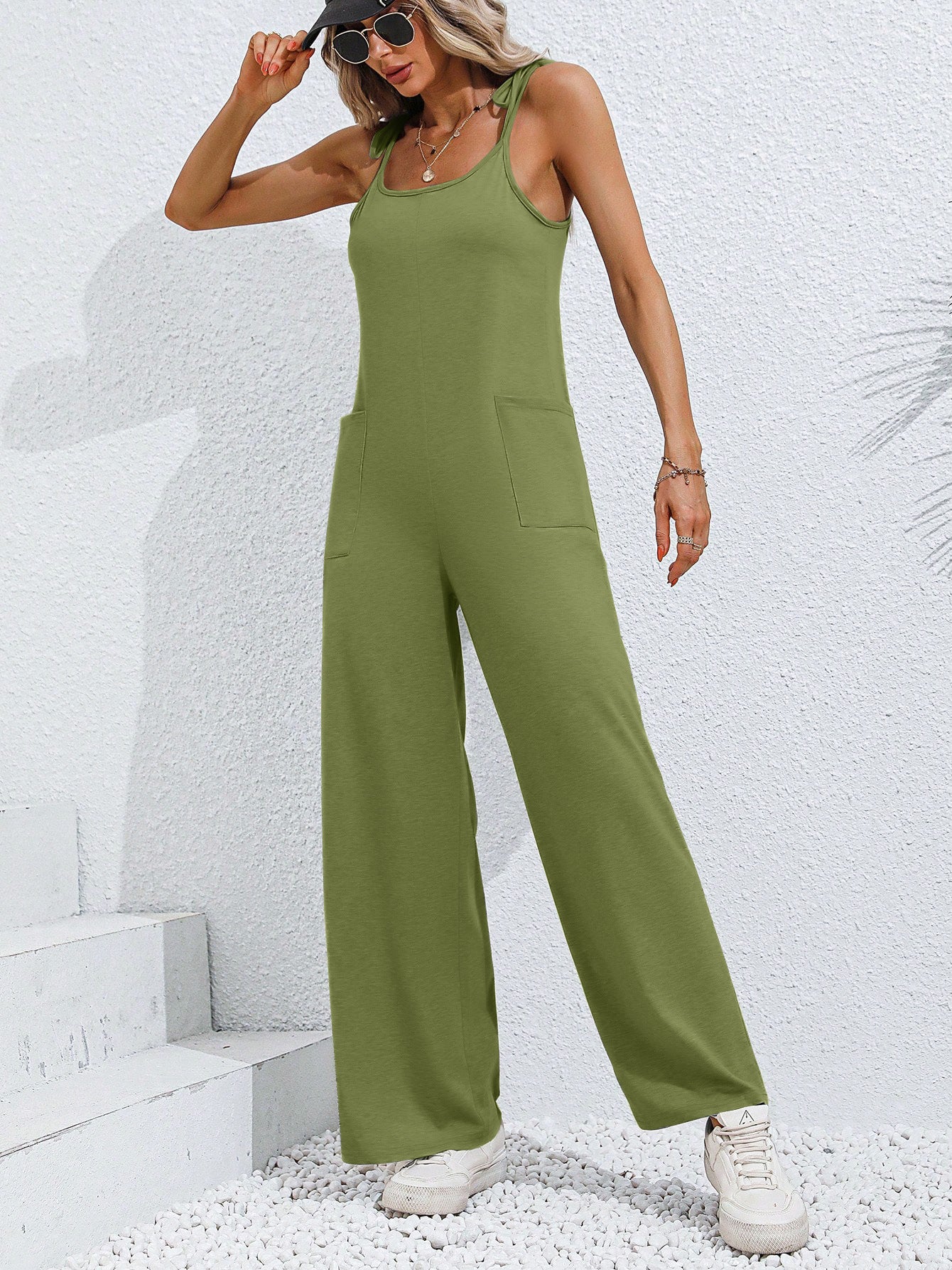 Women Clothing Summer Sleeveless Suspender Jumpsuit