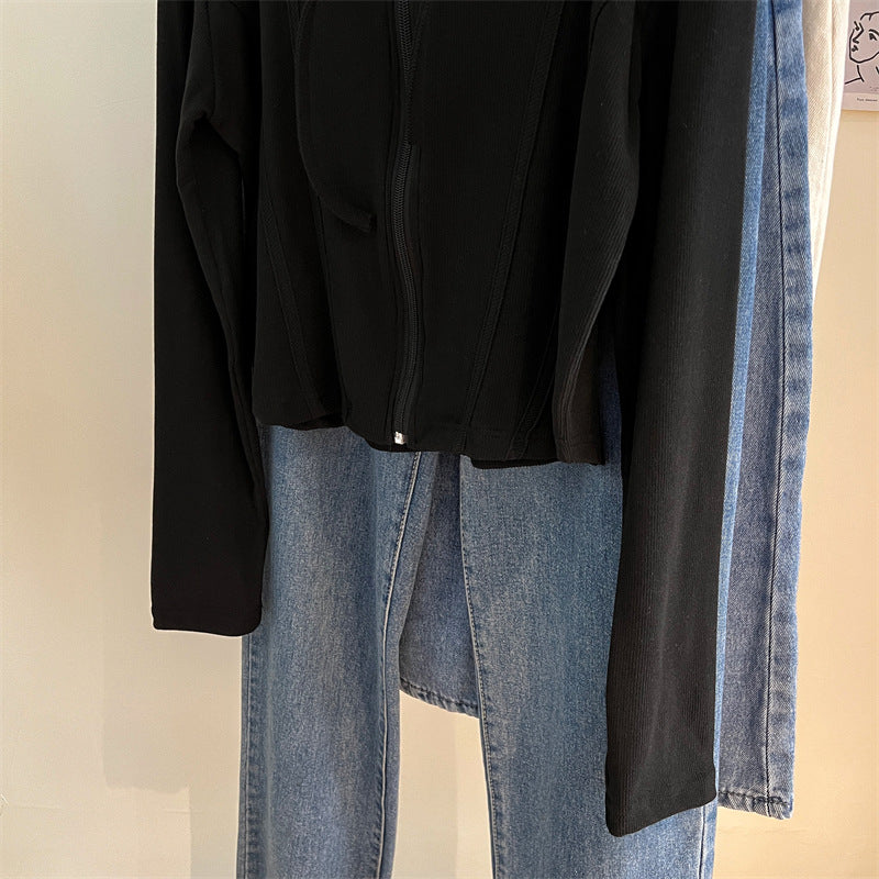 Autumn Winter Sweater Women Hooded Long Sleeve Short Cardigan Sexy Slim Fit Warm Jacket
