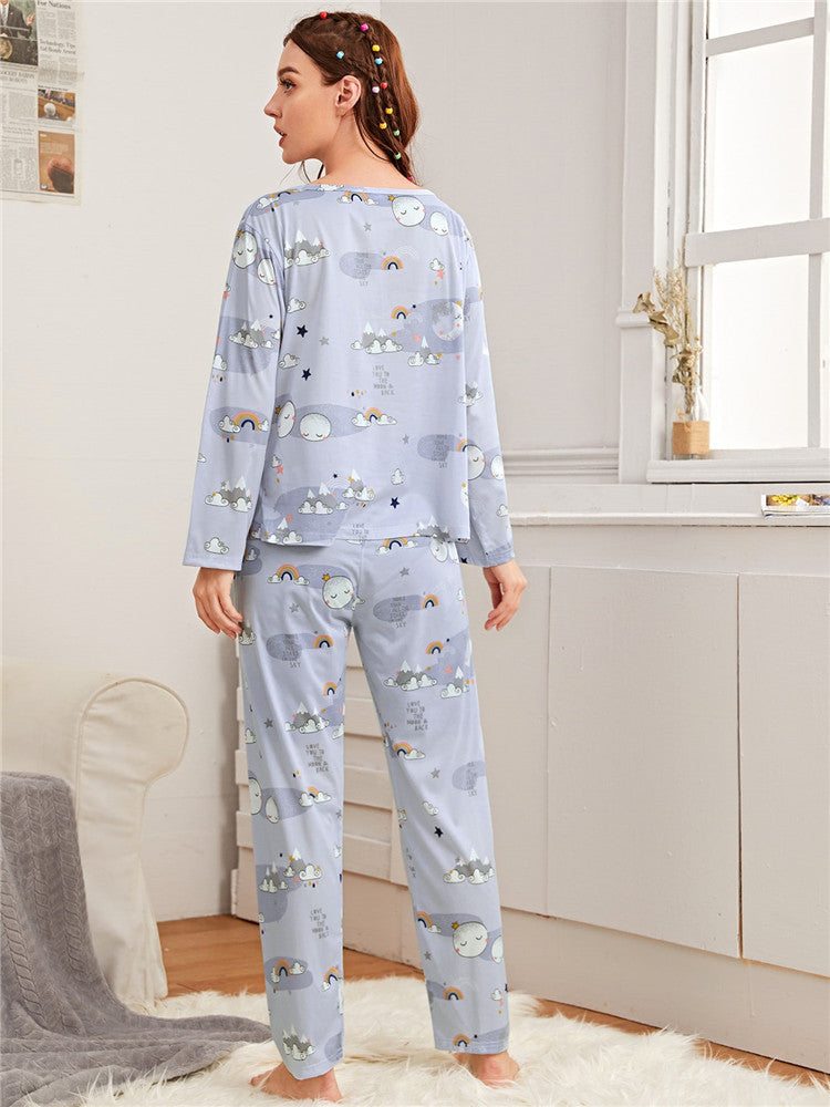 Home Wear Suit Pajamas Women Wear Eye Mask Three-Piece Set