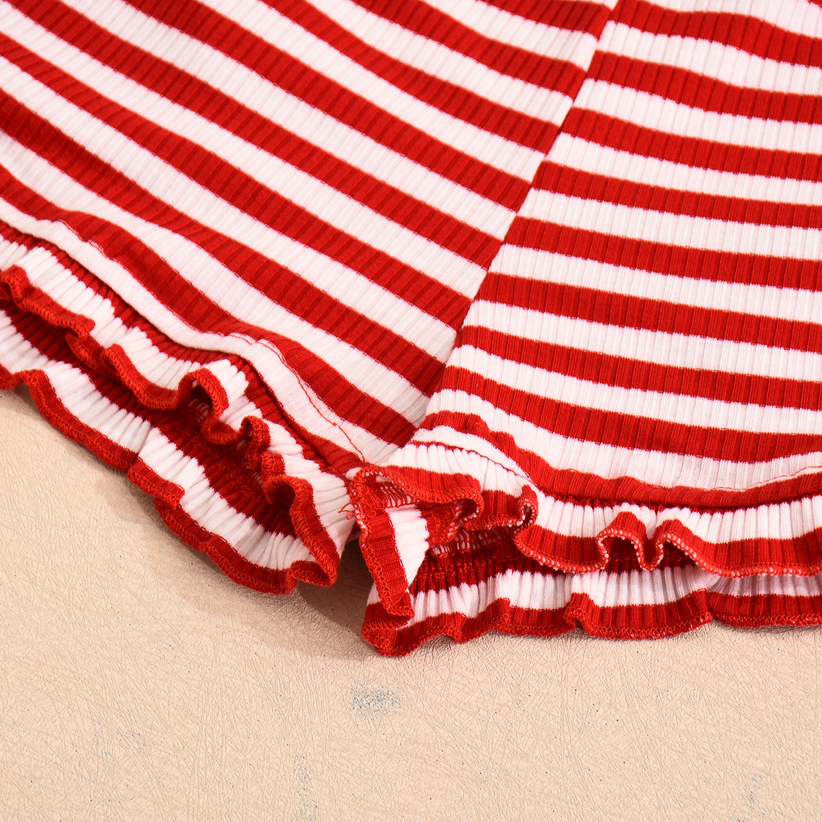Supply Summer Sexy U Collar Backless Cropped Striped Short Sleeve Shorts Two Piece Sets