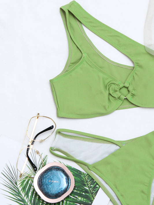 Irregular Asymmetric Split Swimsuit Sexy Bikini Bikini