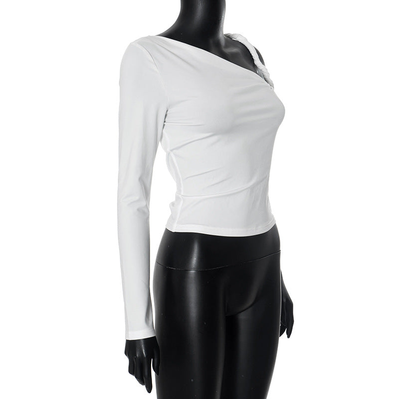 Women Clothing Autumn Trendy Strapless Sexy Top
