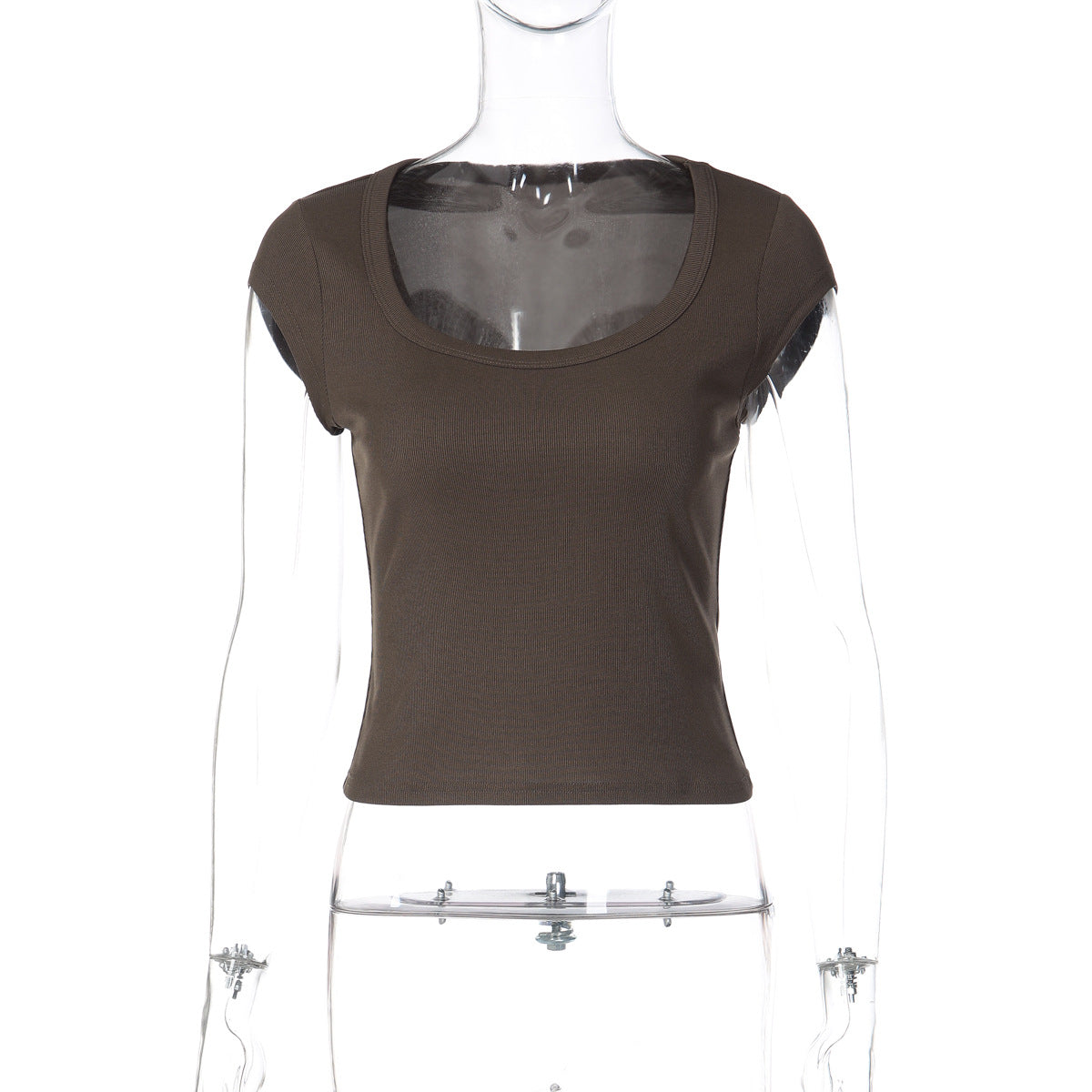 Women Clothing Fashionable Slim Fit Short Top Crop Top Short Sleeve T shirt