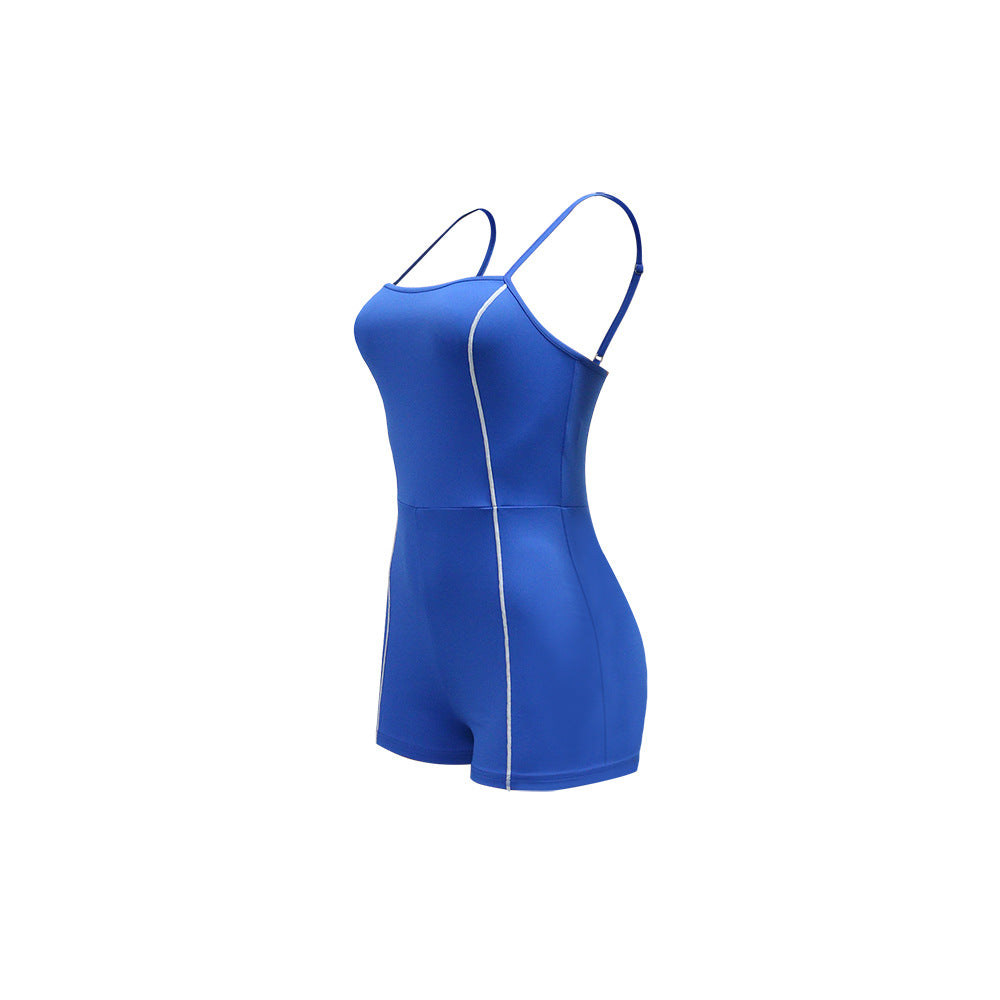 Summer Women Clothes Sexy Solid Color Tight Strap Jumpsuit