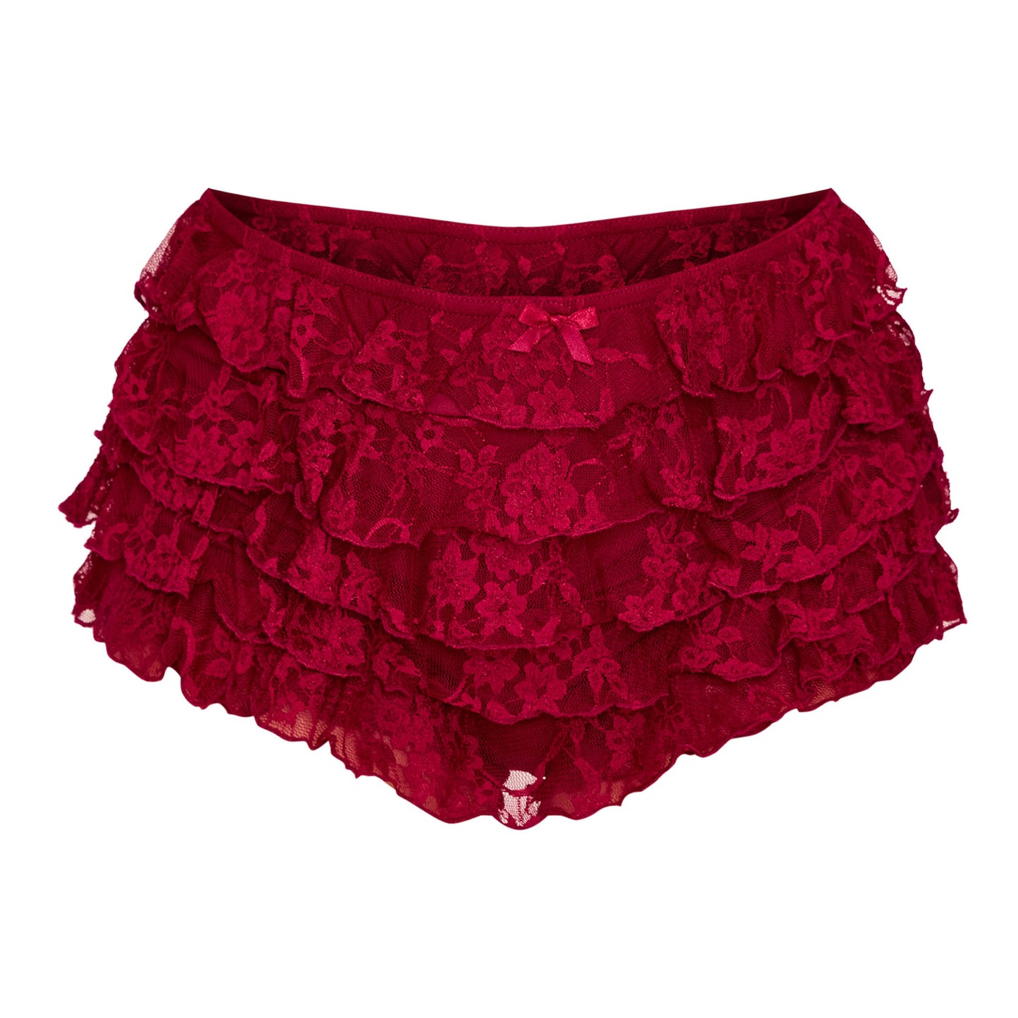 Sexy Beach Pants Ruffled Wave Solid Color Multi Layer Cake Short Pantskirt Pants