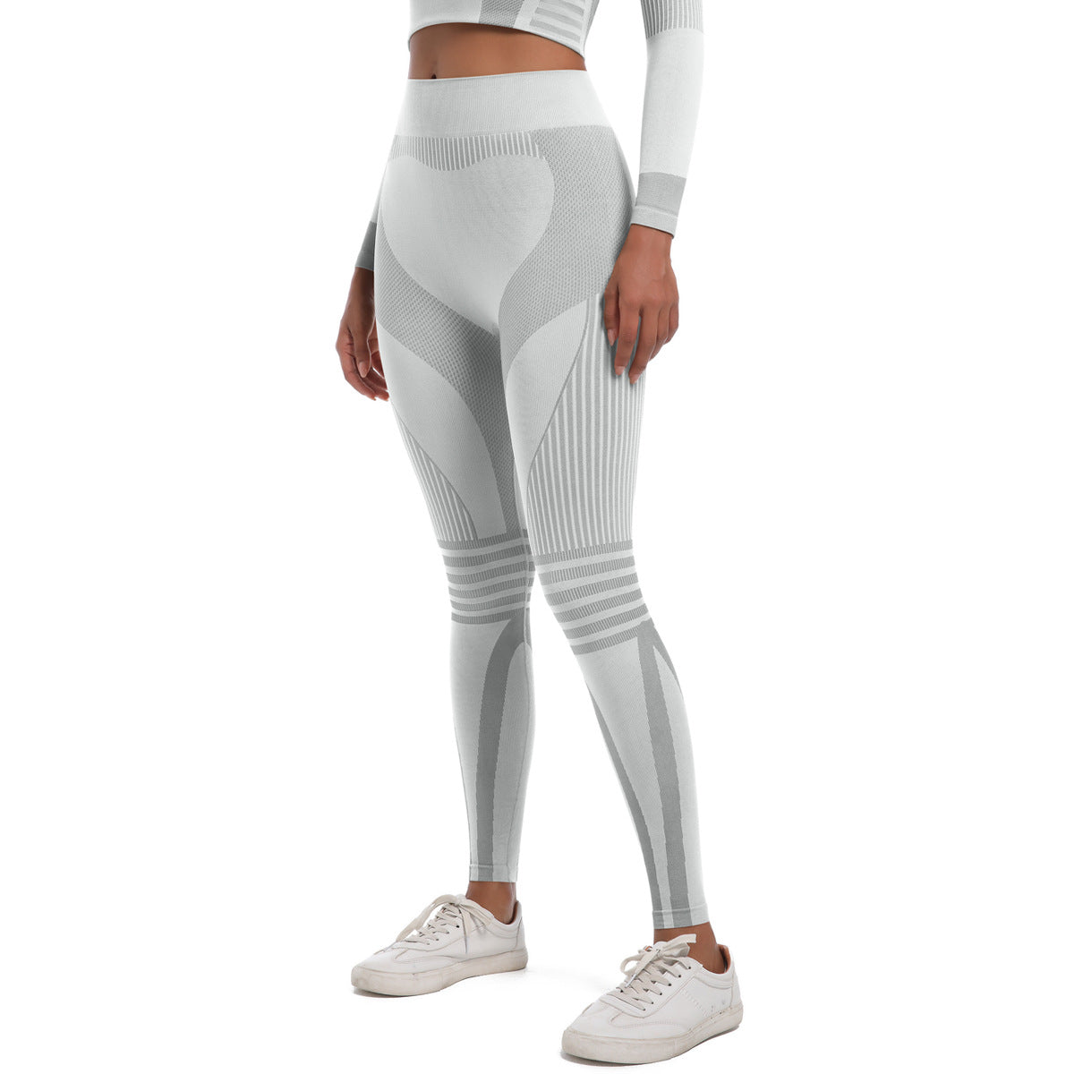 Seamless Knitted Yoga Pants Outdoor Sports Cycling Clothing Ski Women Thermal Underwear Fitness Pants Sets