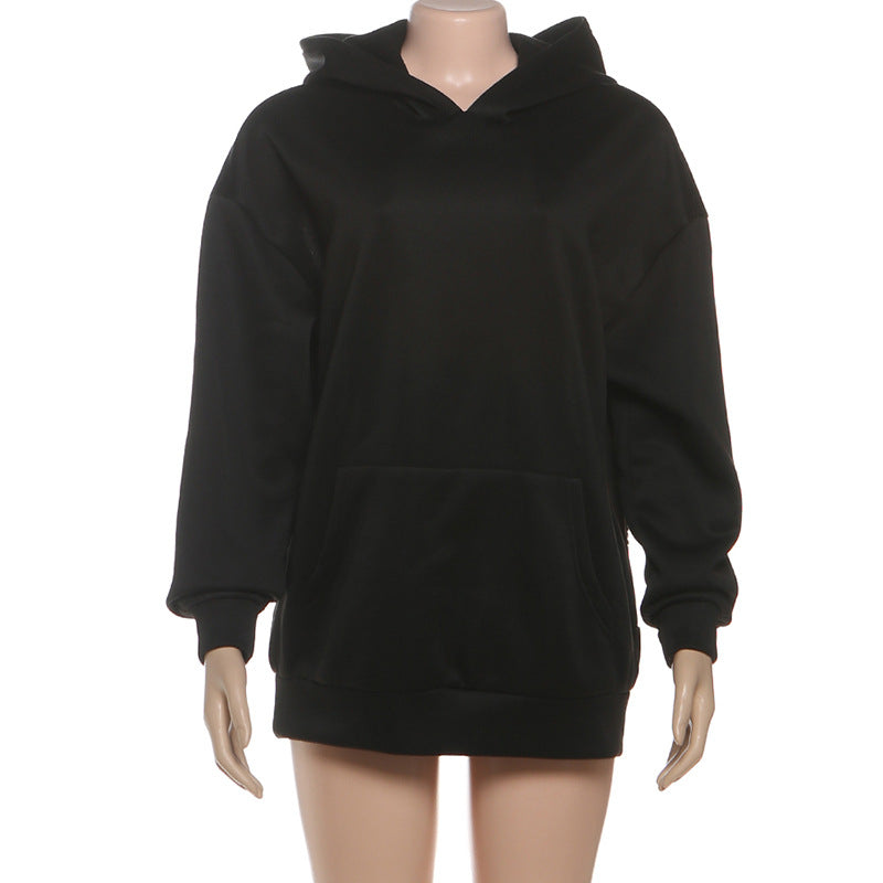 Autumn Winter Women Clothing Sexy See through Mesh Stitching Long Sleeve Hooded Sweater Women