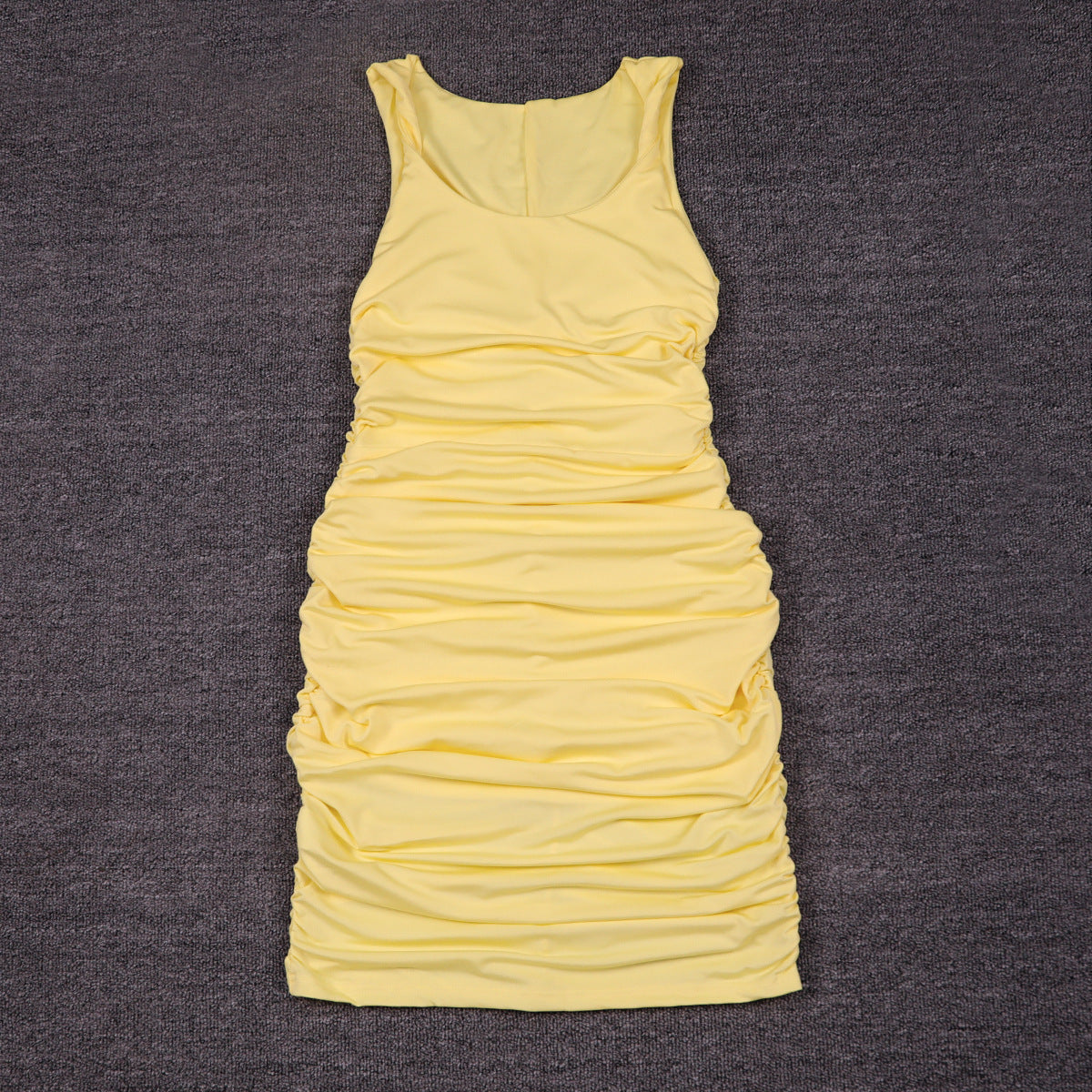 Women Sleeveless Ruffle Hip Sexy Dress