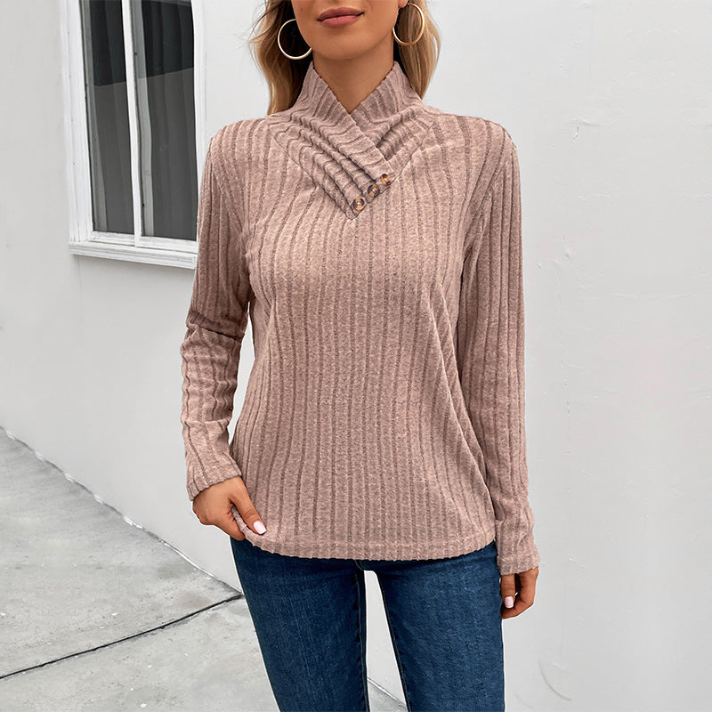 Autumn Women Clothing Long Sleeve Turtleneck Sweater