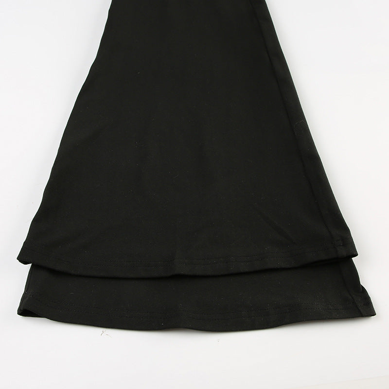 Women Clothing Solid Color Draping Tube Top Jumpsuit Waist Slimming Elegant Slim Fit Wide Leg Trousers
