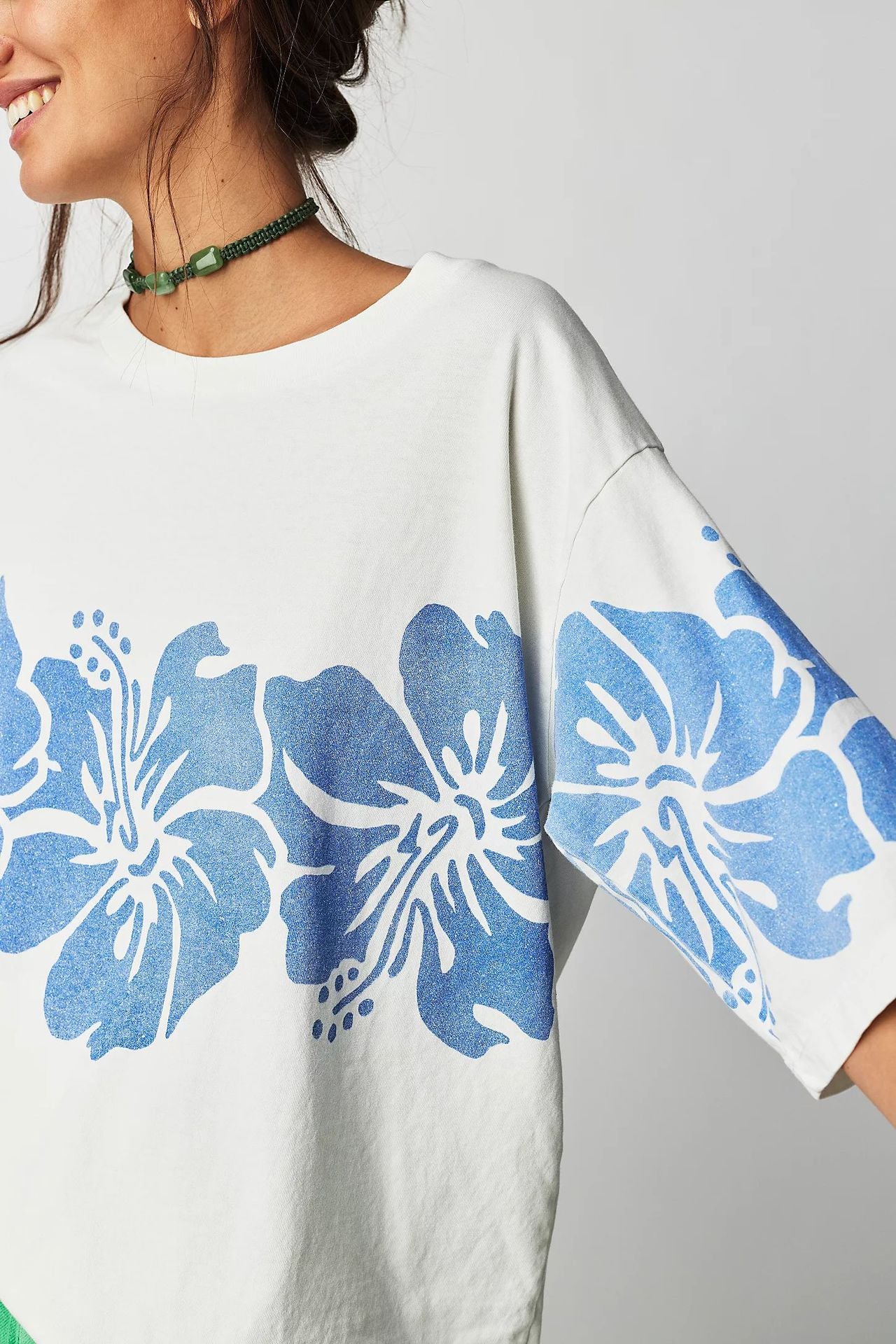 Autumn Women Clothing Top Personalized Printed Loose Short Sleeved T shirt Women