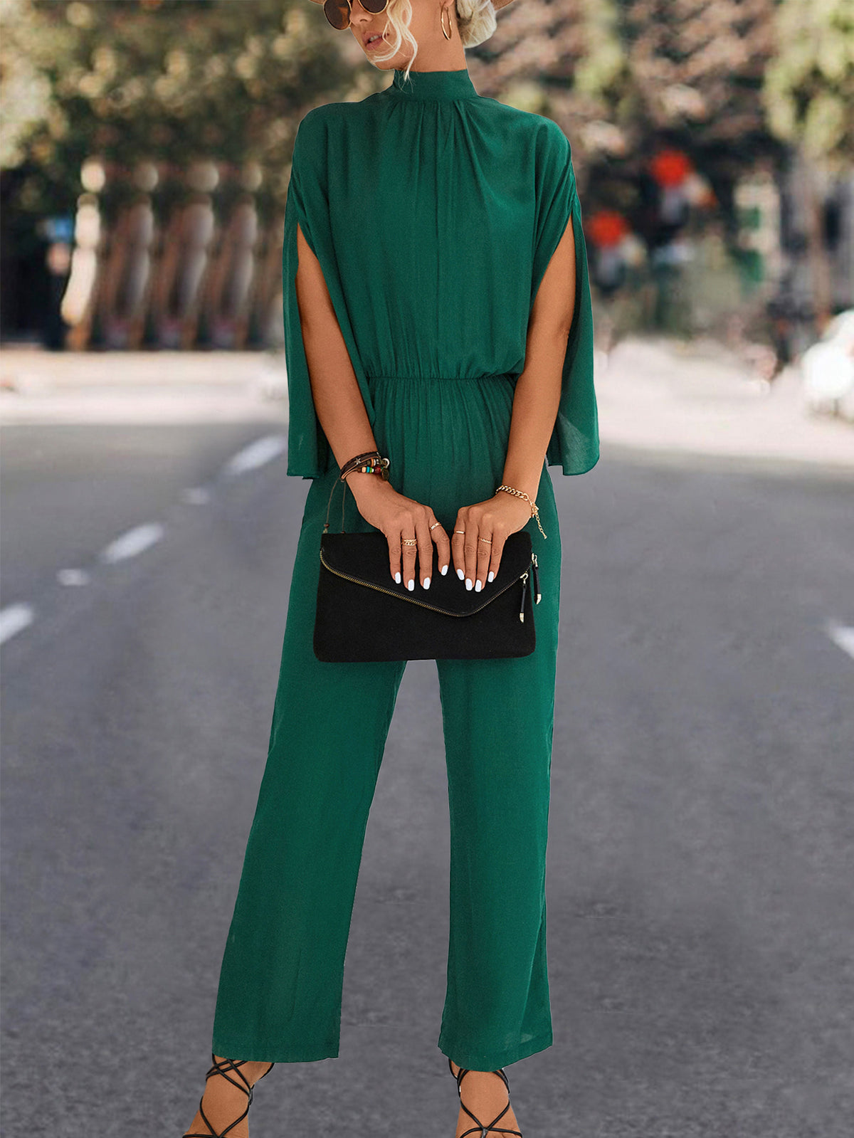 Women Clothing Popular Turtleneck Jumpsuit