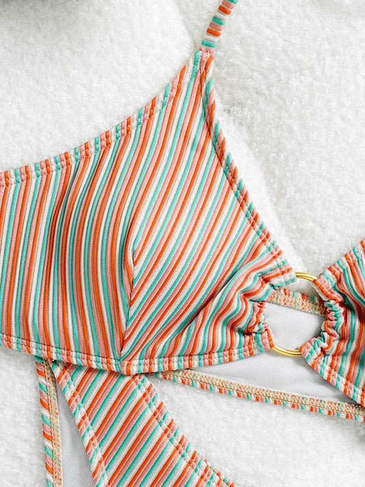 Bikini Striped Sexy Split Swimsuit Women Bikini Swimsuit