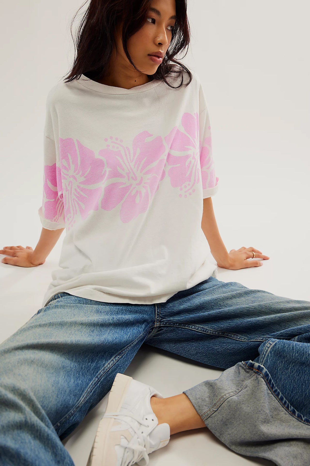 Autumn Women Clothing Top Personalized Printed Loose Short Sleeved T shirt Women