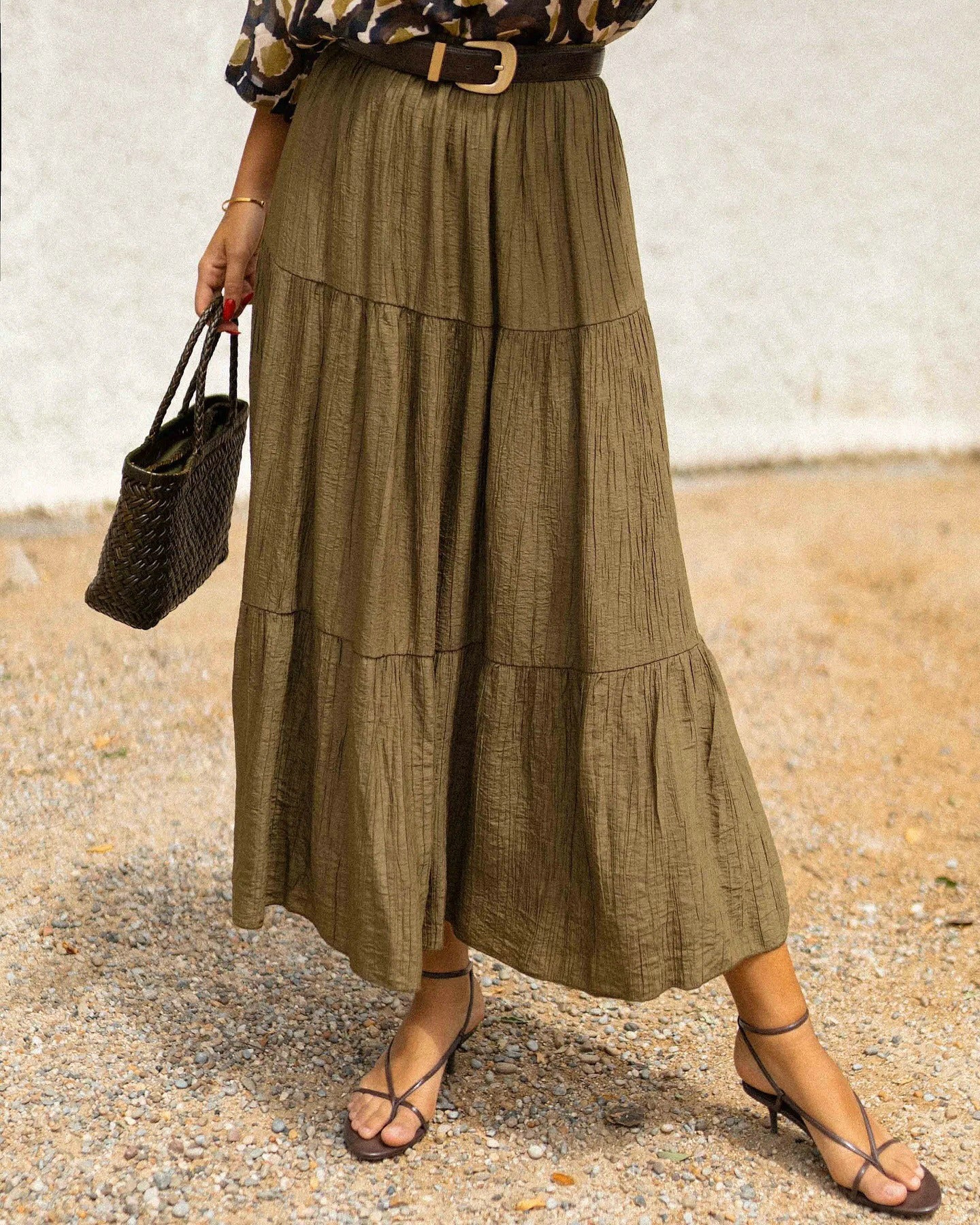 Casual Printing Shirt Top Skirt Two Piece Sets