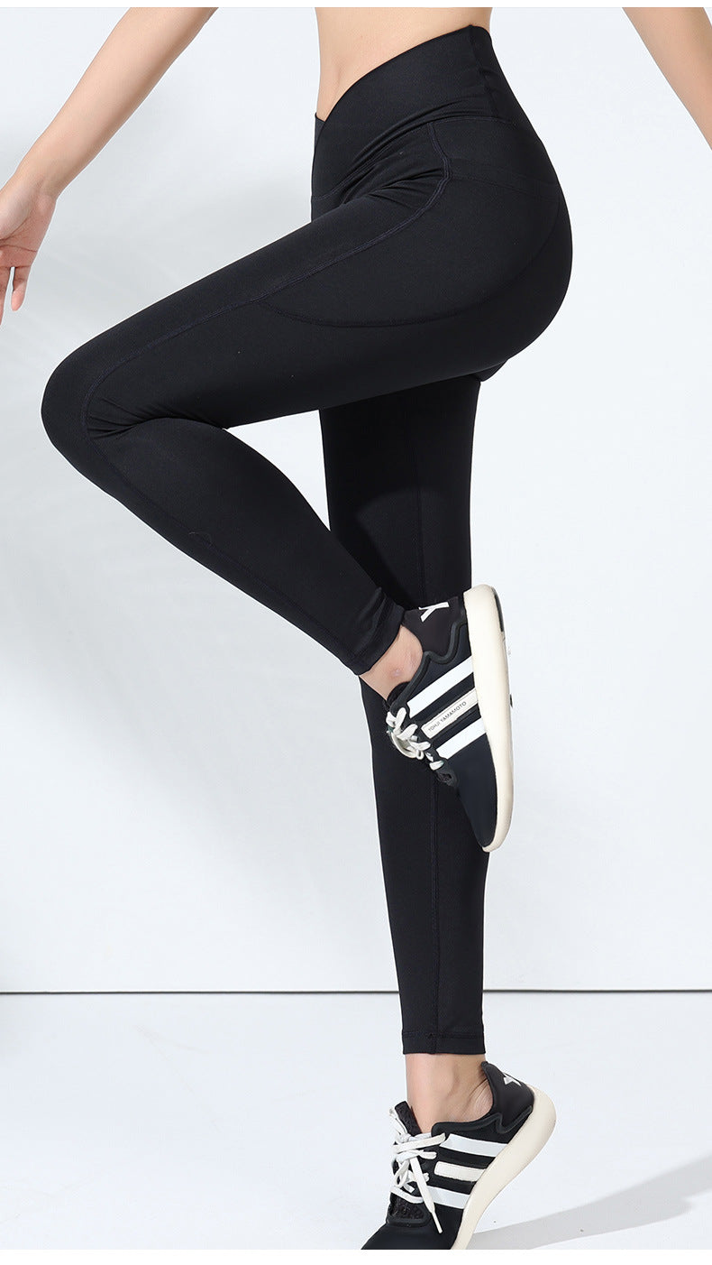 Waist Fitness Pants Women High Waist Hip Lift Training Running Sports Tight Leg Shaping Yoga Pants
