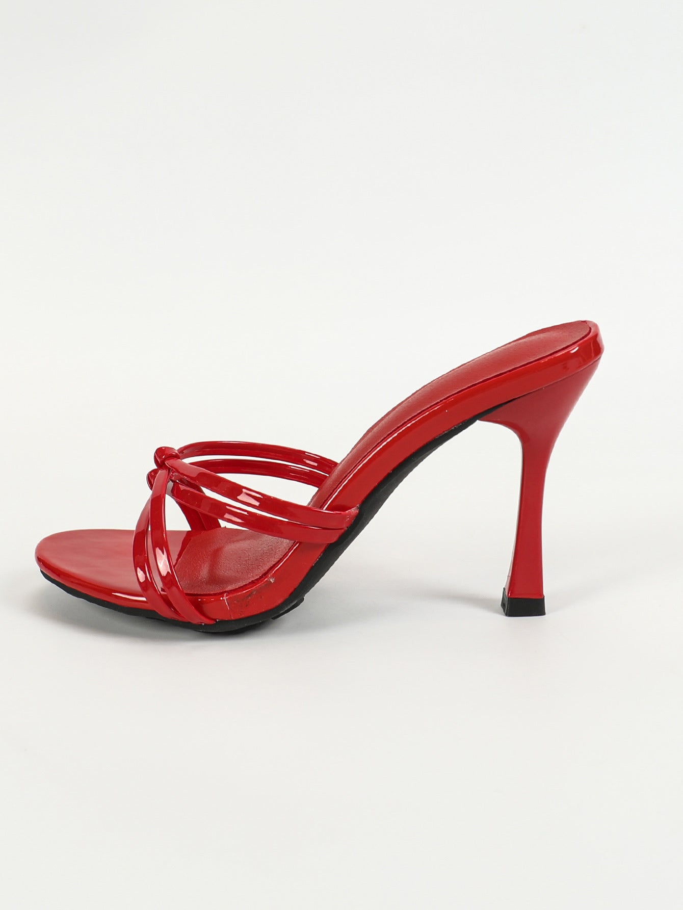 Round Toe Outer Single Stiletto Heel Women Sandals Solid Color plus Size Open Toe Sandals