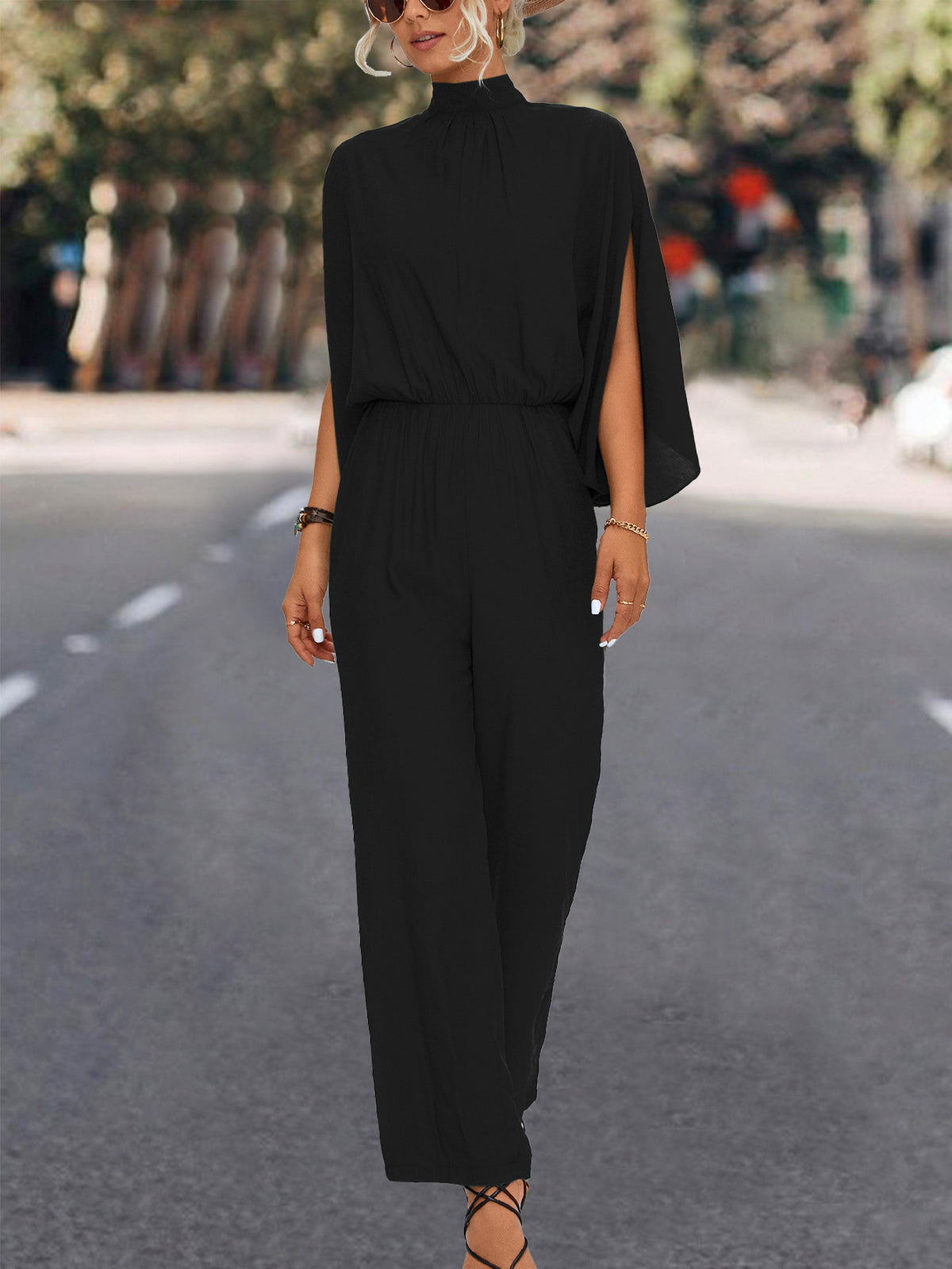 Women Clothing Popular Turtleneck Jumpsuit