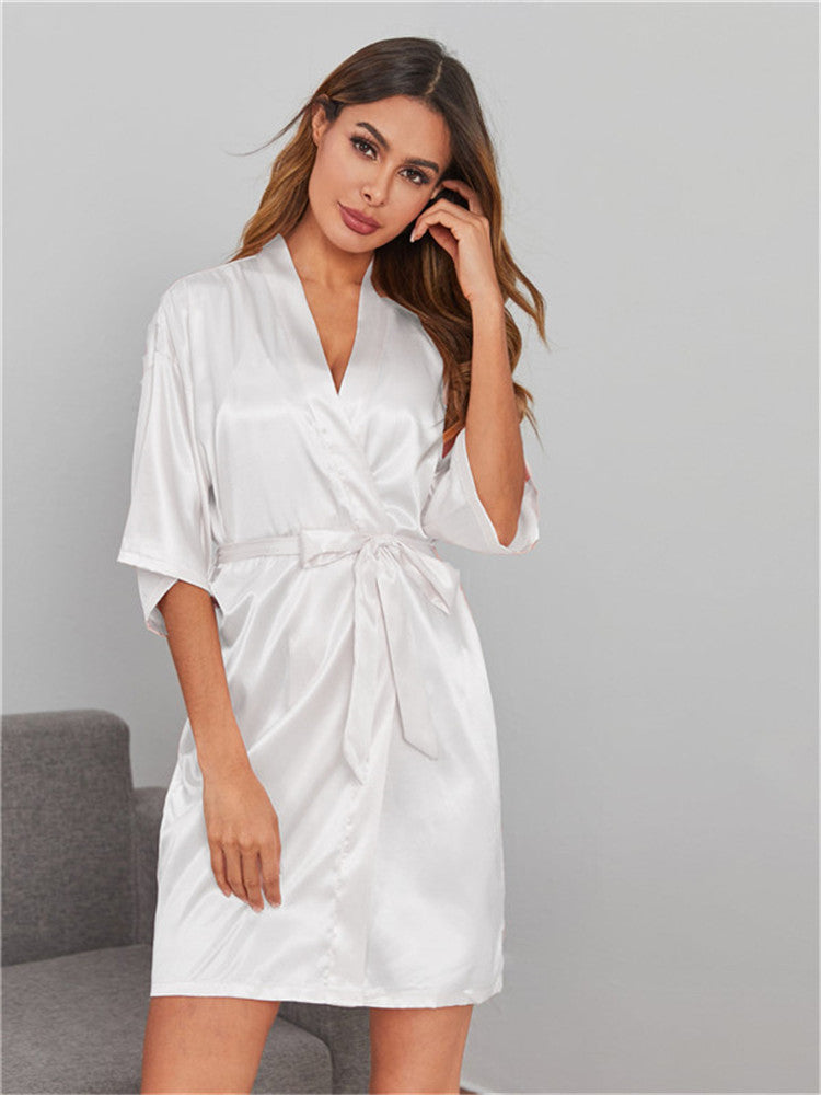 Bathrobe Night-Robe Women Sexy Home Wear Pajamas