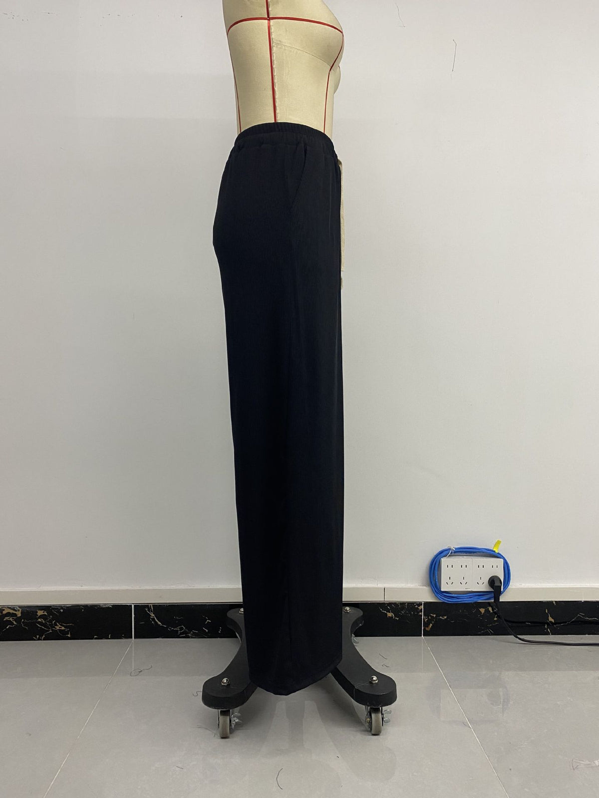 Summer Pants Women High Waist Straight Black Casual Pants