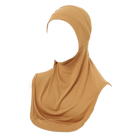 Large Sleeve Cap Mercerized Cotton Bottoming Hood Solid Color Soft Base Tam Shanter