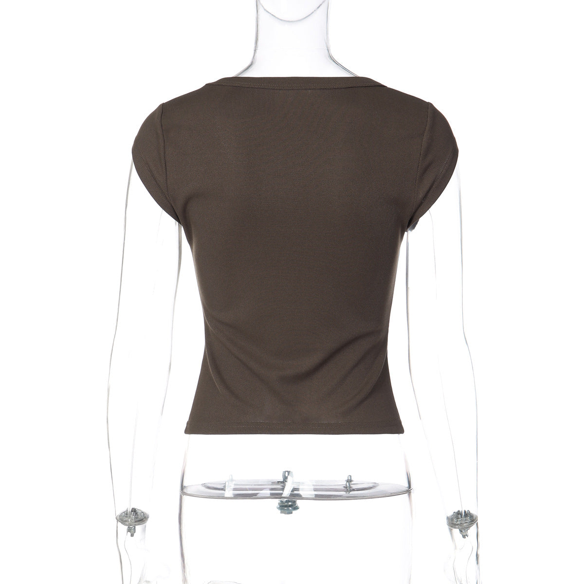 Women Clothing Fashionable Slim Fit Short Top Crop Top Short Sleeve T shirt