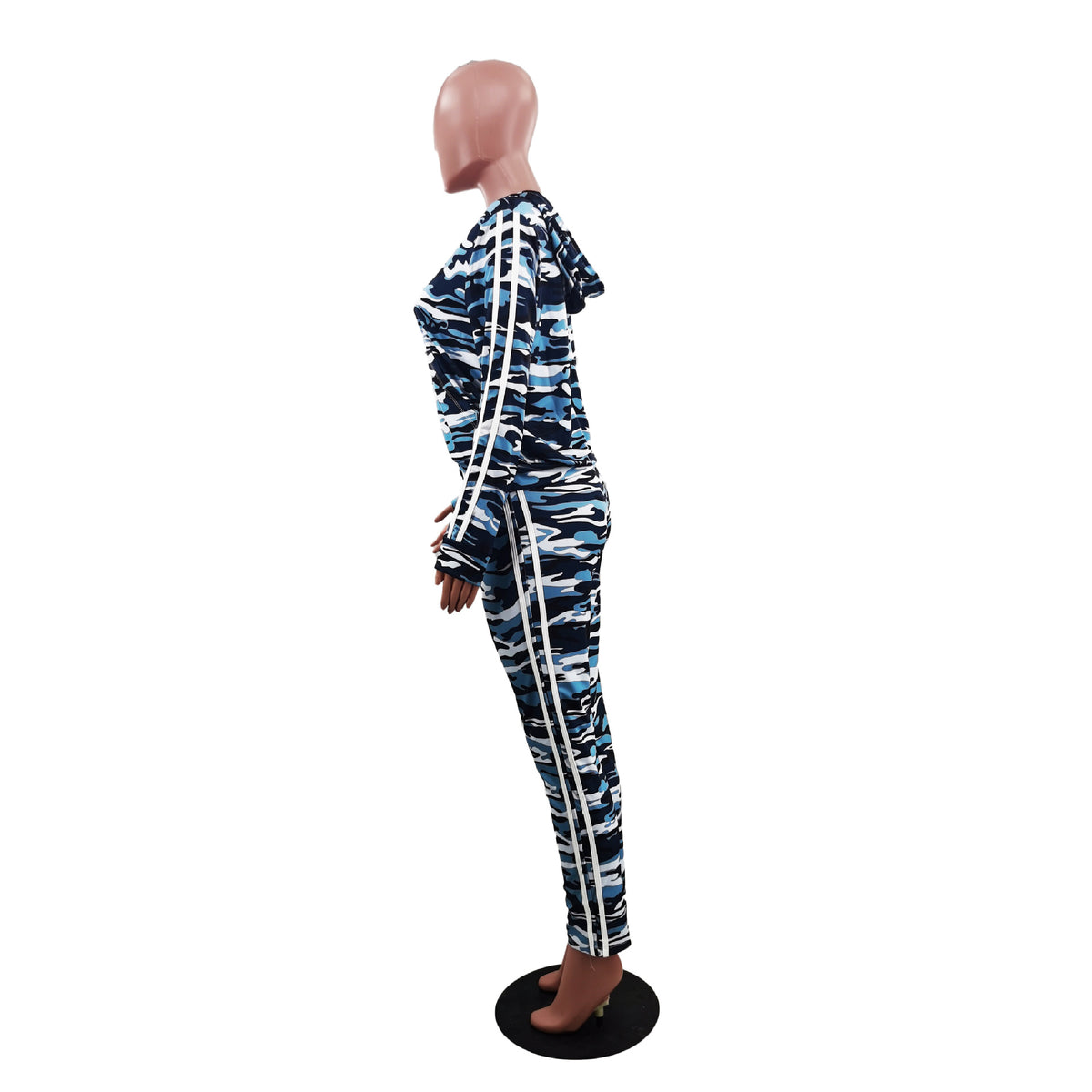 Camouflage Sports Printing Fall Winter Coat Trousers Two Piece Sets
