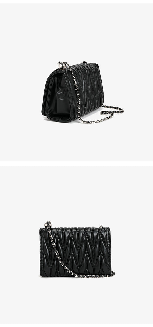 Bag Women Winter Pleated Chain Small Golden Balls Crossbody Bag