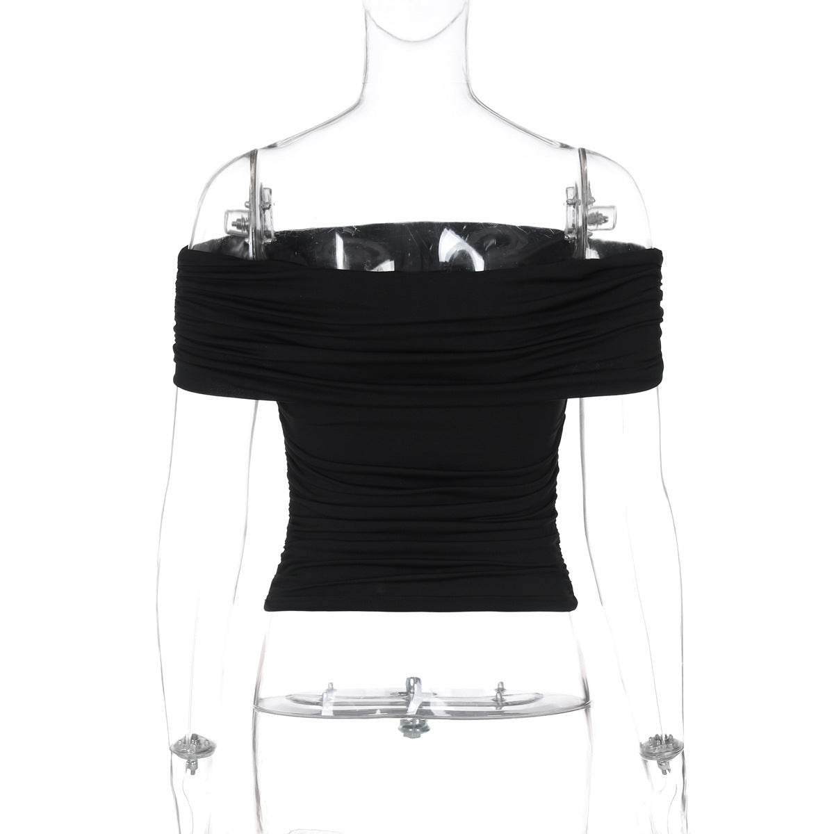 Women Clothing Winter Sexy Tight Slimming off Shoulder Waist Tube Top