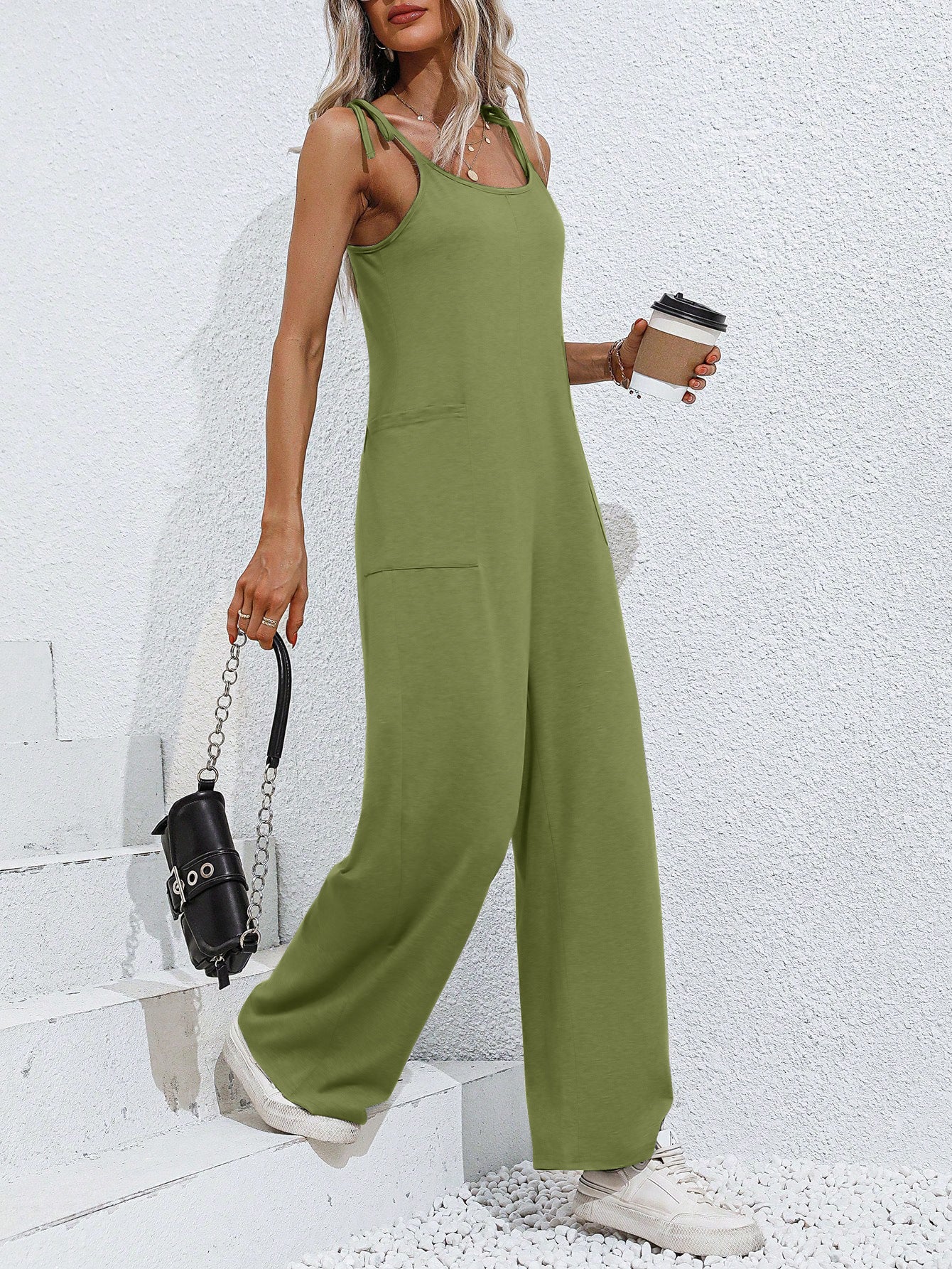 Women Clothing Summer Sleeveless Suspender Jumpsuit