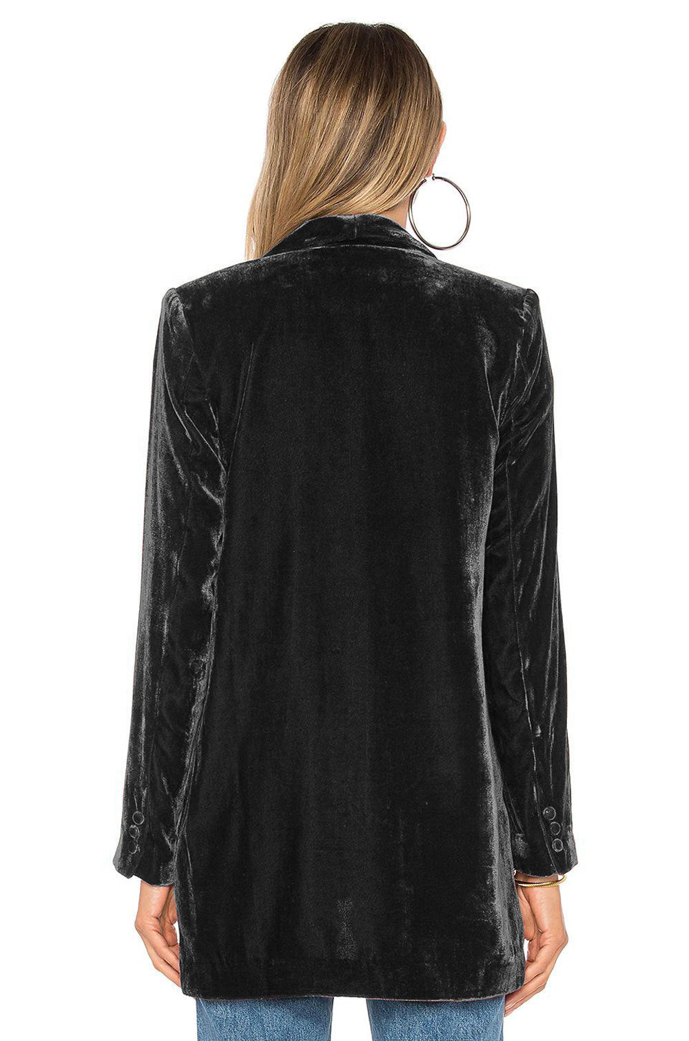 Pleuche Blazer Women Coat Slim Simple Casual All-Match Coat Outerwear