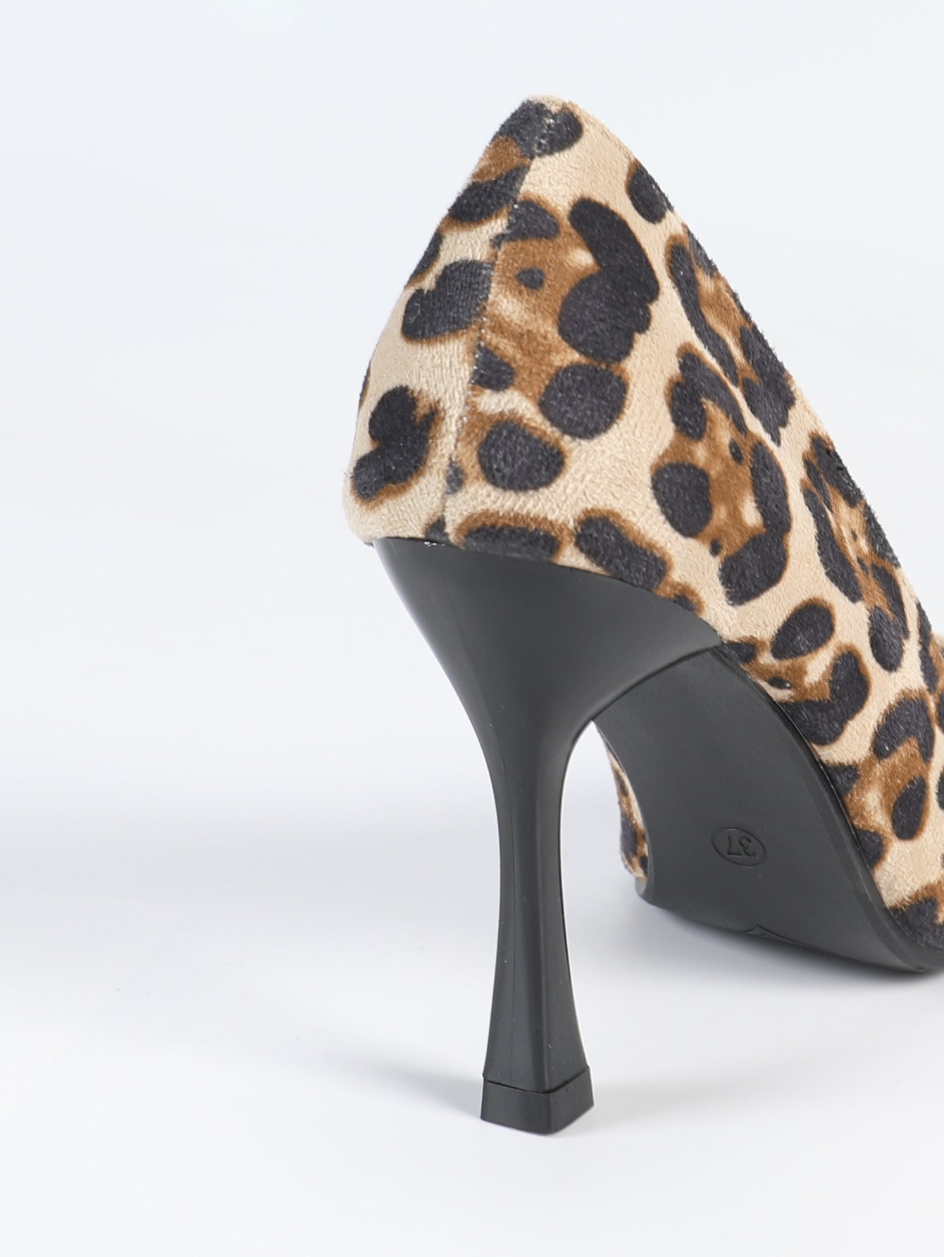 Leopard plus Size Leopard Pointed Stiletto Heel Catwalk Show High Heels Women Sexy Shoes Women
