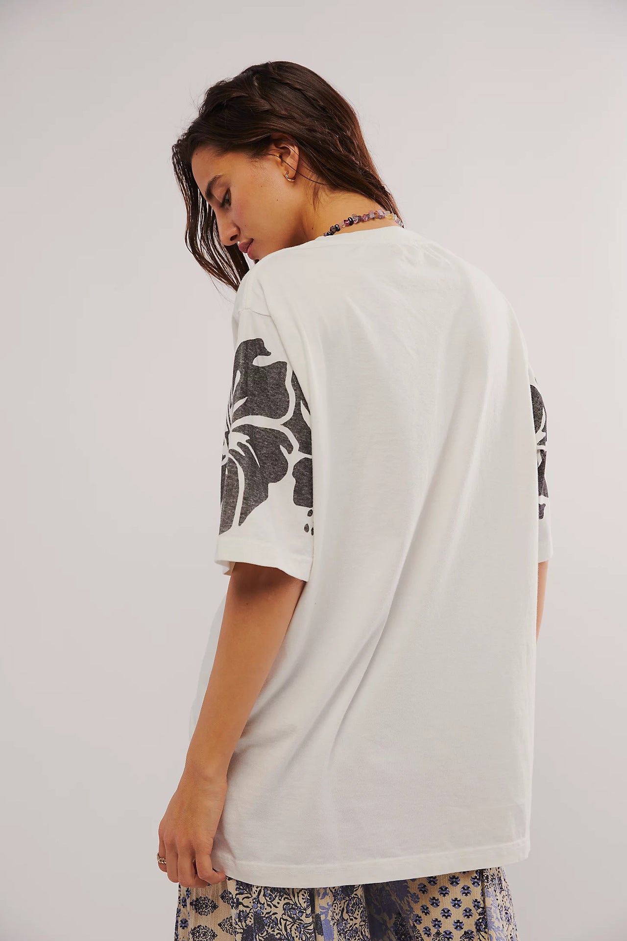 Autumn Women Clothing Top Personalized Printed Loose Short Sleeved T shirt Women