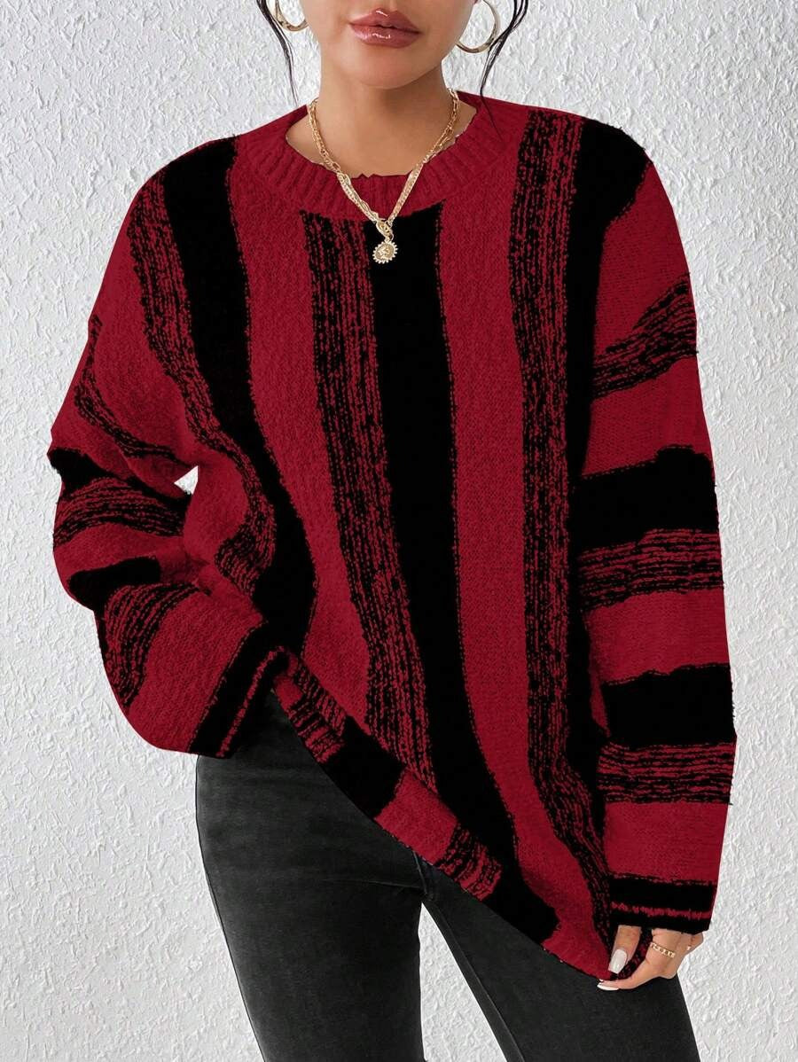 Autumn Winter Pullover Long Sleeve Loose Casual Women Sweater Knitwear