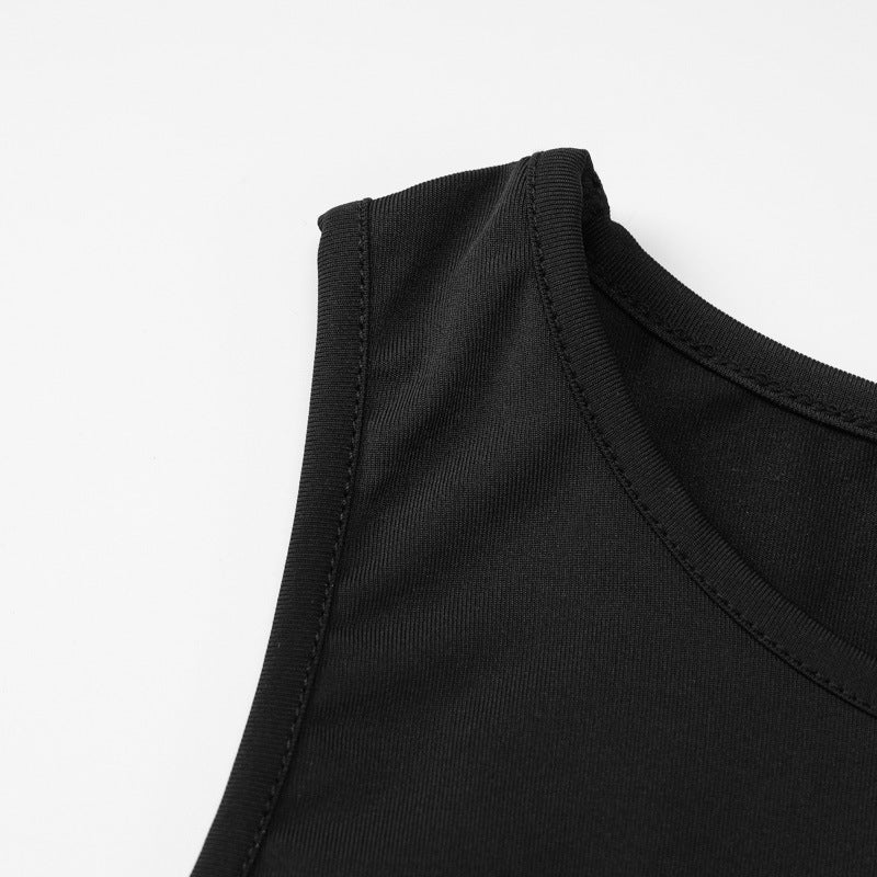 Summer round Neck Flounce Slim Fit Slit Dress Girls