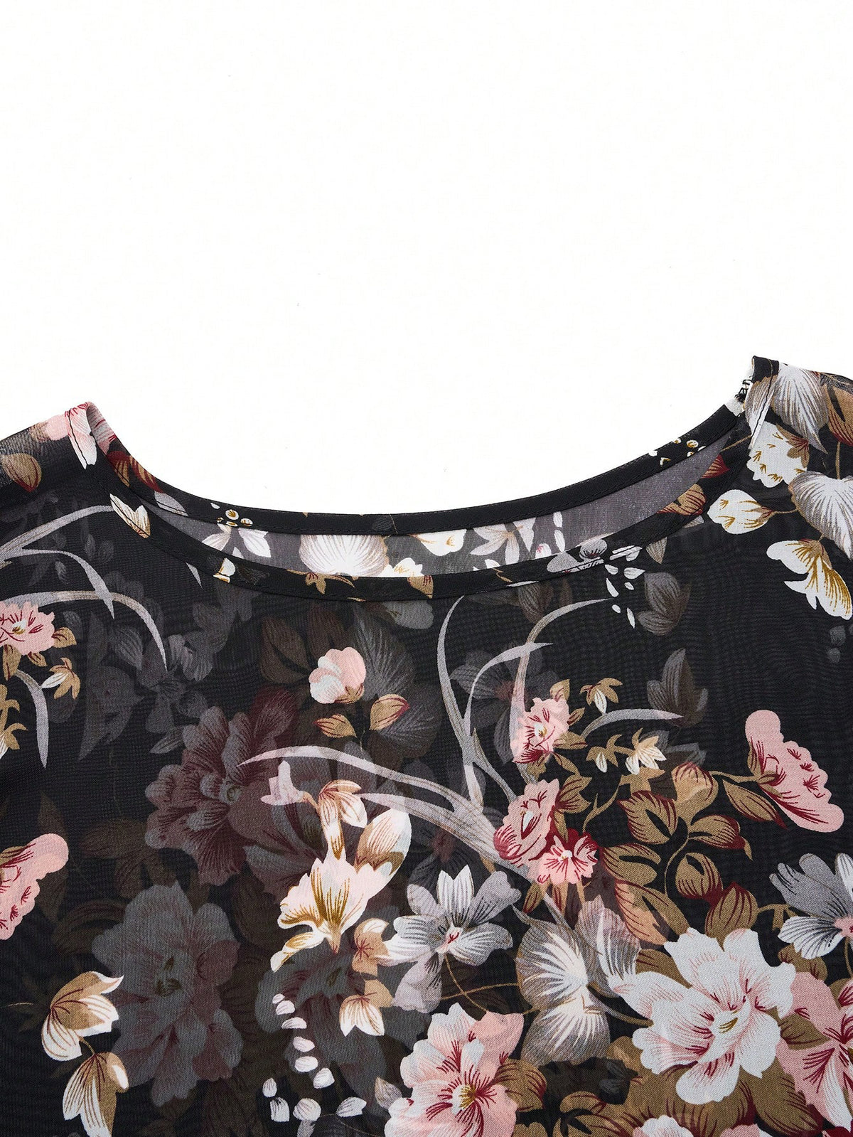 Women Clothing Chiffon Sexy See through Smock Top Chiffon Shirt
