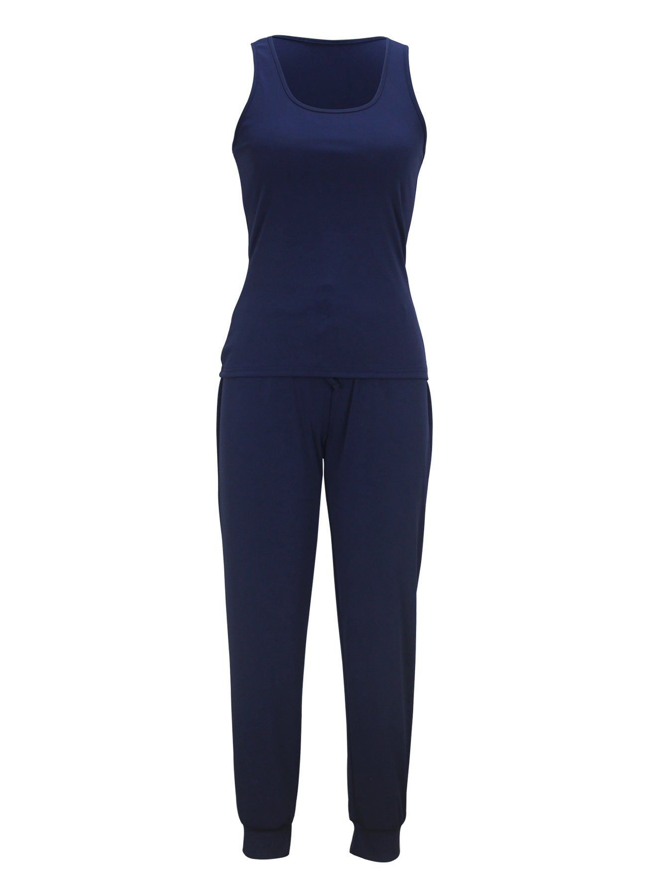 Women Clothing Elegant Vest Pants Sets Casual Solid Color