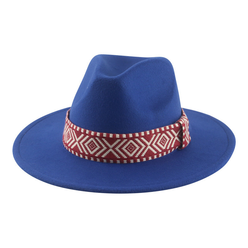 [Minimum order quantity is 2 pieces]Felt Cap Hat Top Hat Webbing Hat Autumn Winter Men Women Cowboy Hat