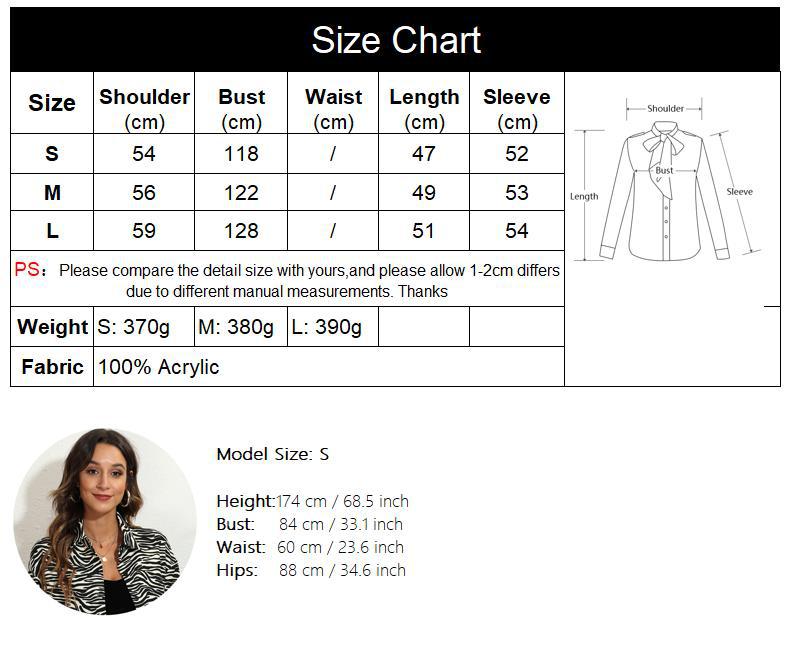 Popular Contrast Color Knitted Cardigan Color Matching Lantern Sleeve Short Sweater for Women Loose