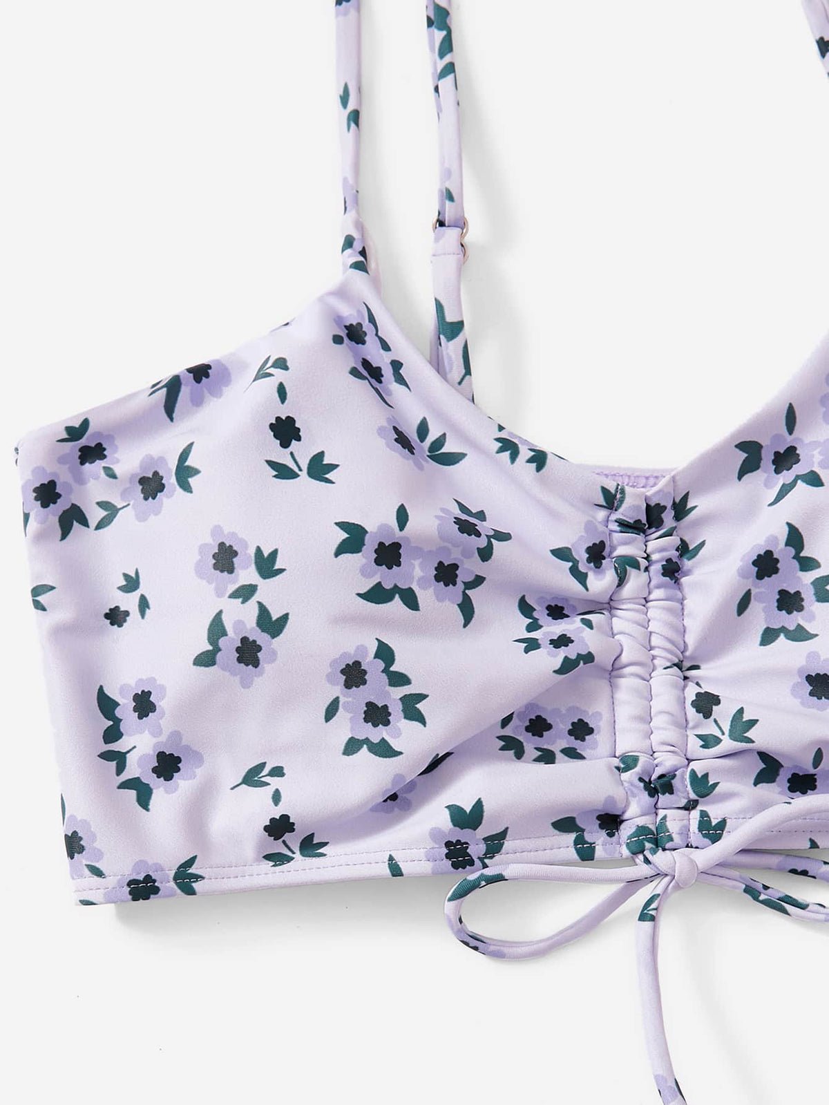Swimsuit Women Split High Waist Boxer Floral Print Swimsuit