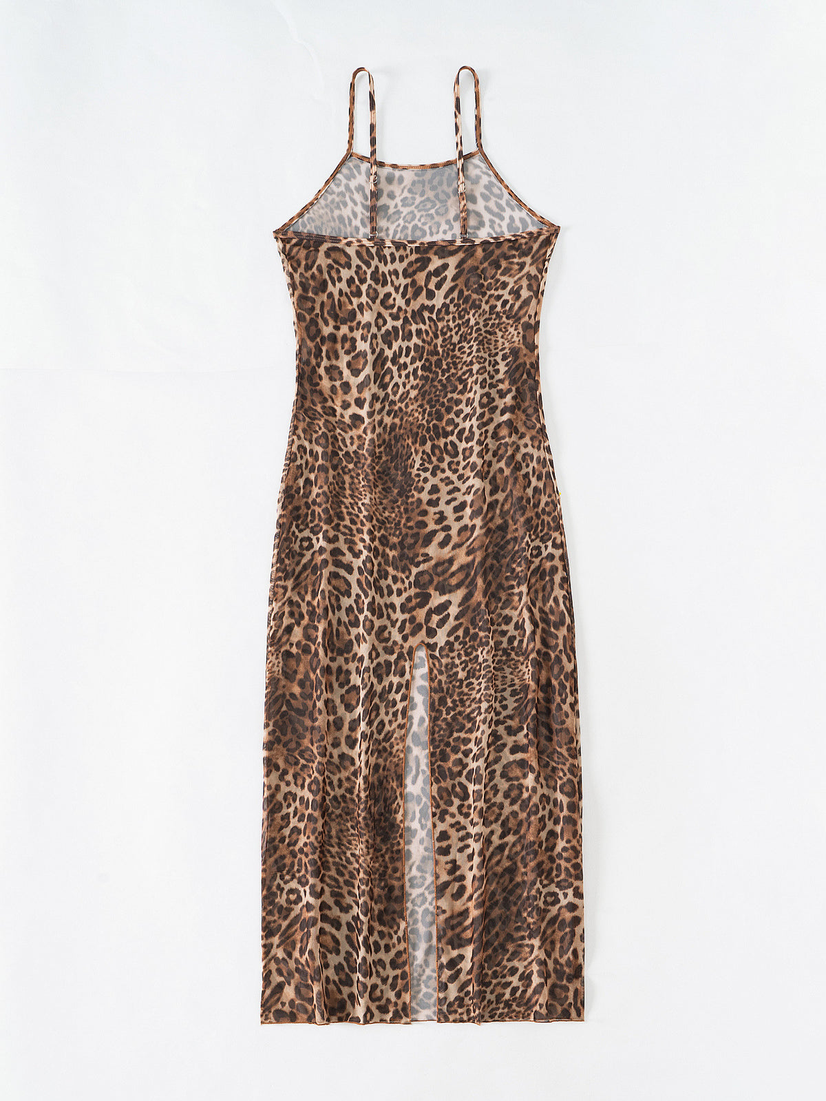Summer Beach Outerwear Shirt Leopard Print Chiffon Fabric Sun Protection