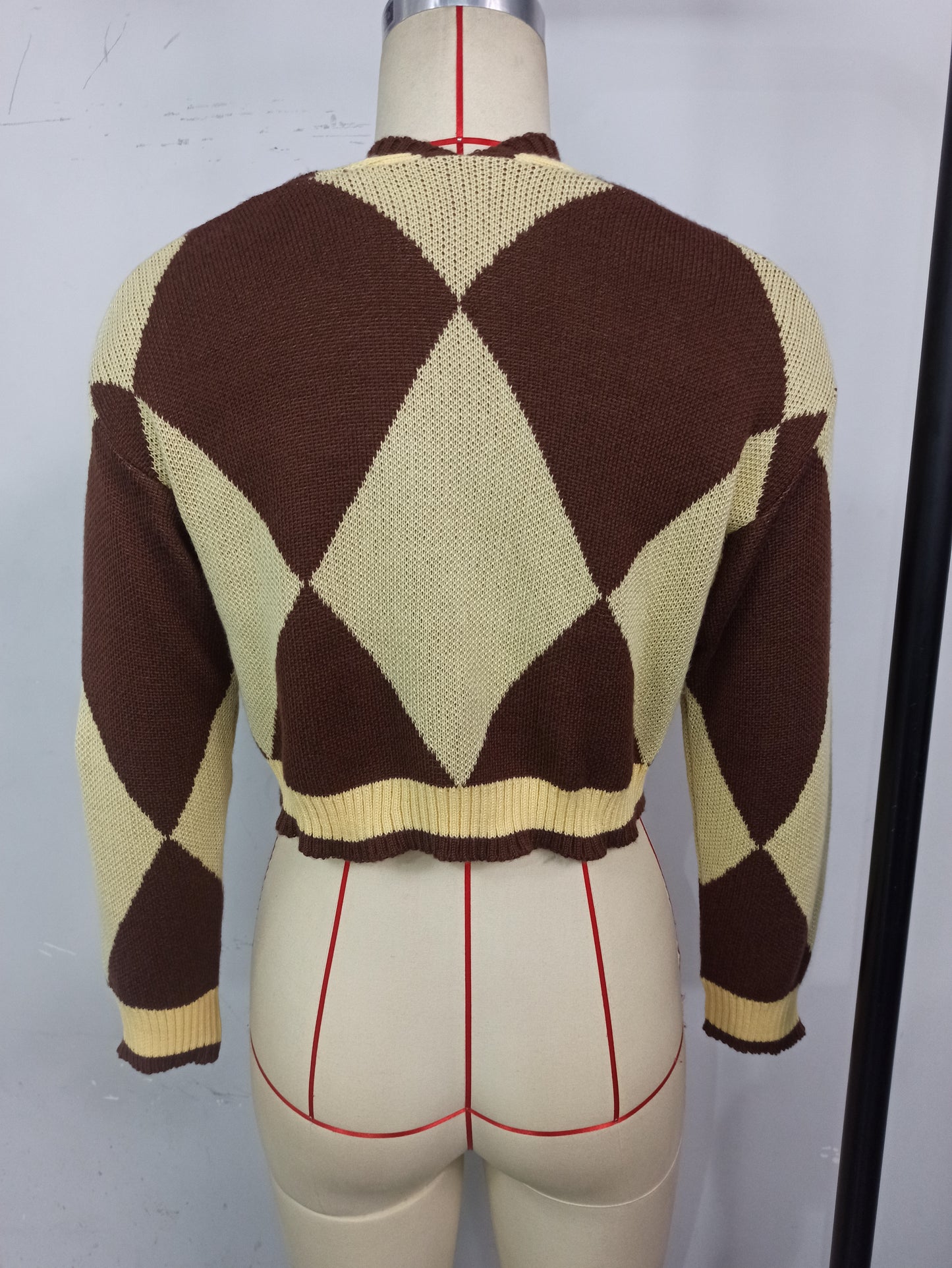 Autumn Women Clothing V-neck Slim Sweater Knitwear Sweater